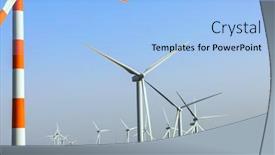  Presentation with farm equipment - Cool new slides with israel-wind-generator-wind-farm backdrop and a light blue colored foreground