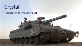  Presentation with gaza - Audience pleasing presentation theme consisting of israeli - palestinian conflict israeli military backdrop and a sky blue colored foreground