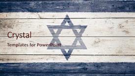  Presentation with yellow wood texture and - Colorful presentation theme enhanced with israeli flag on wood texture backdrop and a lemonade colored foreground