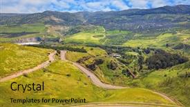  Presentation with hot springs - Slide deck with israeli-jordanian border near background and a gold colored foreground