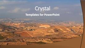  Presentation with israel - PPT theme having israeli landscape view from herodion background and a seafoam green colored foreground