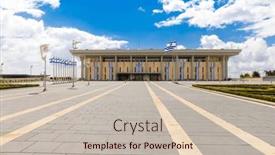  Presentation with legislative - Presentation with israeli-parliament-building-known background and a soft green colored foreground