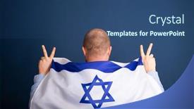  Presentation with israel flag - Amazing presentation design having israeli-patriot-holding-the-flag backdrop and a ocean colored foreground