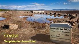  Presentation with heights - PPT layouts enhanced with israeli post near syrian border background and a  colored foreground