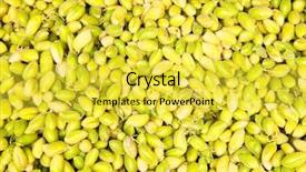  Presentation with nut - Audience pleasing slide set consisting of isreal - fresh green nut on vegetable backdrop and a yellow colored foreground