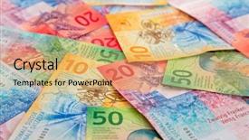  Presentation with banknotes - PPT layouts consisting of issues - collection of the new swiss background and a yellow colored foreground