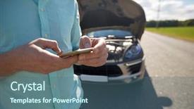  Presentation with road trip - Beautiful theme featuring issues - road trip transport travel technology backdrop and a ocean colored foreground