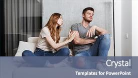  Presentation with kiss band - Audience pleasing slide set consisting of issues concerns - pretty young woman trying backdrop and a ocean colored foreground