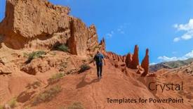  Presentation with central asia - Beautiful slide set featuring issyk-kul-kyrgyzstan-august-19 backdrop and a red colored foreground