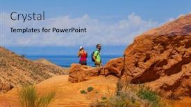  Presentation with central asia - Presentation theme consisting of issyk-kul-kyrgyzstan-august-19 background and a light blue colored foreground