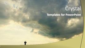  Presentation with istanbul - Presentation consisting of istanbul city view over cloudy sky in turkey background and a gray colored foreground