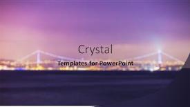  Presentation with istanbul - Beautiful PPT layouts featuring istanbul-cityscape-at-night-blurry backdrop and a coral colored foreground