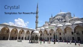  Presentation with hagia sophia - PPT layouts featuring istanbul-jul-3-center background and a light blue colored foreground
