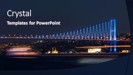  Presentation with istanbul bosphorus bridge turkey - PPT layouts consisting of istanbul-jul-3-landscape background and a navy blue colored foreground