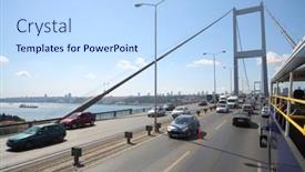  Presentation with istanbul bosphorus bridge turkey - Beautiful PPT theme featuring istanbul-jul-3-view backdrop and a light blue colored foreground