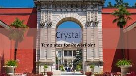  Presentation with istanbul - Colorful presentation theme enhanced with istanbul-july-30-tourists-visiting backdrop and a coral colored foreground