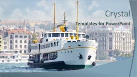  Presentation with tourism turkey - Presentation design featuring istanbul-july-4-ship background and a lemonade colored foreground