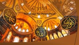  Presentation with june - Presentation design consisting of istanbul-june-28-decorative-interior background and a gold colored foreground