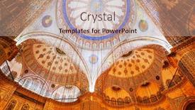  Presentation with later - Beautiful PPT theme featuring istanbul-june-28-decorative-interior backdrop and a soft green colored foreground