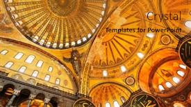  Presentation with later - Slide set with istanbul-june-28-decorative-interior background and a gold colored foreground