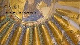  Presentation with byzantine - Slide deck having istanbul-may-3-church background and a coral colored foreground