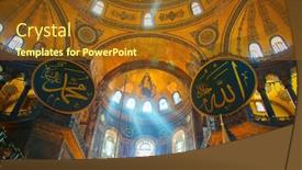  Presentation with byzantine - Audience pleasing presentation theme consisting of istanbul-may-3-interior backdrop and a tawny brown colored foreground