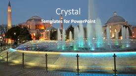  Presentation with hagia sophia - PPT theme having istanbul-turkey-march-21-2014 background and a teal colored foreground