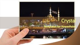  Presentation with istanbul - Presentation design enhanced with istanbul-turkey-photography-in-hand background and a  colored foreground