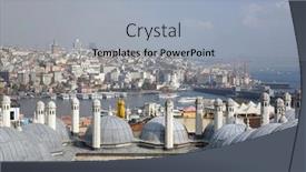  Presentation with istanbul - Slide set consisting of istanbul-turkey-view-of-golden background and a light gray colored foreground