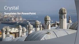  Presentation with istanbul - Beautiful slide deck featuring istanbul-turkey-view-of-golden backdrop and a light blue colored foreground