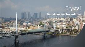  Presentation with istanbul - Audience pleasing PPT theme consisting of istanbul-turkey-view-of-golden backdrop and a gray colored foreground