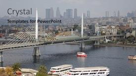  Presentation with istanbul - PPT theme consisting of istanbul-turkey-view-of-golden background and a light gray colored foreground