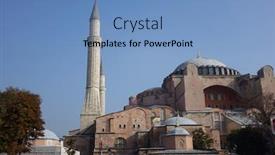 Presentation with hagia sophia - Cool new presentation design with istanbul-turkey-view-of-hagia backdrop and a teal colored foreground