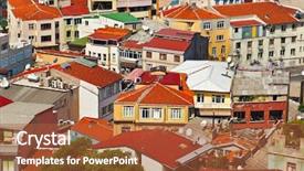  Presentation with turkey style travel - Slide deck with istanbul view - turkey travel architecture background and a red colored foreground