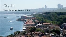  Presentation with old buildings - Theme enhanced with istanbul-with-new-and-old background and a sky blue colored foreground