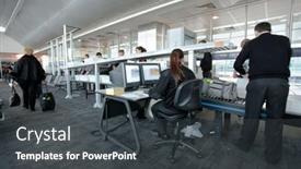  Presentation with security gate - Audience pleasing PPT theme consisting of istanbule-march-22-ataturk-airport backdrop and a dark gray colored foreground