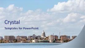  Presentation with wisconsin - Audience pleasing slides consisting of isthmus - madison wisconsin across lake monona backdrop and a lemonade colored foreground