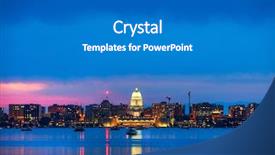  Presentation with wisconsin - Slide deck consisting of isthmus - madison wisconsin across lake monona background and a gray colored foreground