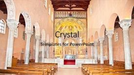  Presentation with byzantine - Cool new slide set with istrian peninsula croatia typical byzantine backdrop and a coral colored foreground