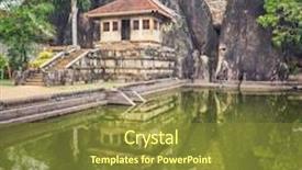  Presentation with anuradhapura - PPT theme featuring isurumuniya viharaya in the sacred world heritage city of anuradhapura sri lanka background and a tawny brown colored foreground