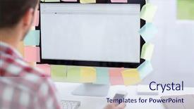  Presentation with internet - Presentation with it a lot of things background and a sky blue colored foreground