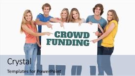  Presentation with crowdfunding - Cool new slides with it against the word crowdfunding backdrop and a light blue colored foreground