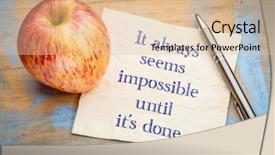  Presentation with done - Slide set enhanced with it always seems impossible until background and a lemonade colored foreground