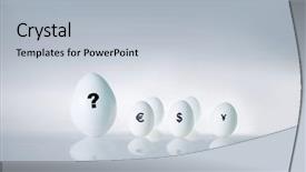  Presentation with swot analysis question mark word - PPT theme consisting of it and several small eggs background and a light blue colored foreground