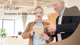  Presentation with security officer - PPT theme featuring it-computer-security-officer background and a lemonade colored foreground