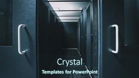  Presentation with diagnostics - Slide deck with it-engineer-standing-before-working background and a wine colored foreground