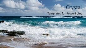  Presentation with taiwan - Beautiful presentation featuring it-is-a-beautiful-beach backdrop and a teal colored foreground