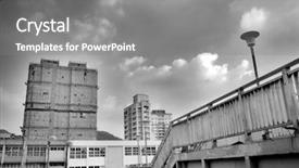  Presentation with flyover - Beautiful slides featuring it is a beautiful cityscape contained flyover and apartment backdrop and a gray colored foreground