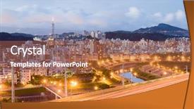  Presentation with taipei - Audience pleasing PPT theme consisting of it is a beautiful night scene in taipei backdrop and a red colored foreground