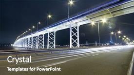  Presentation with macau - Cool new slide set with it is a highway backdrop and a tawny brown colored foreground